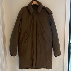 Acne army green padded coat
